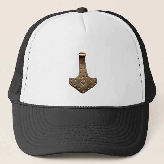 Gold Thor Hammer zwart-wit pet (Voorkant)