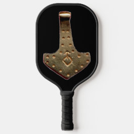 Gold Thor Hammer zwarte pickleball paddle
