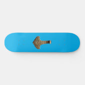 "Gold Thor's Hammer Blue skateboard" Persoonlijk Skateboard (Horizontaal)