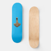 "Gold Thor's Hammer Blue skateboard" Persoonlijk Skateboard (Voorkant)