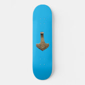 "Gold Thor's Hammer Blue skateboard" Persoonlijk Skateboard (Voorkant)