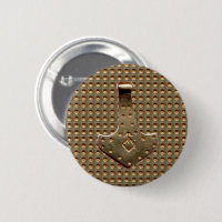 Gold Thor's Hammer Gold Indent-ronde knop