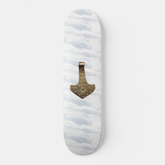 "Gold Thor's Hammer wolds skateboard" Persoonlijk Skateboard (Voorkant)