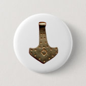 Gold Thors witte ronde knop Button 5,7 Cm (Voorkant)