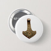 Gold Thors witte ronde knop Button 5,7 Cm (Voorkant /achterkant)