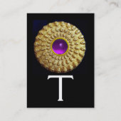 GOLD THRACIAN DISK MONOGRAM Paars Amethyst Gem Visitekaartje (Achterkant)
