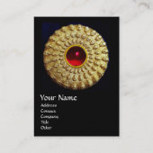 GOLD THRACIAN DISK MONOGRAM Red Ruby Gem Visitekaartje (Achterkant)