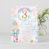 Gold Three Land of Sweets Nutkraker Birthday Kaart (Staand voorkant)