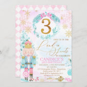 Gold Three Land of Sweets Nutkraker Birthday Kaart (Voorkant / Achterkant)