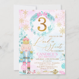 Gold Three Land of Sweets Nutkraker Birthday Kaart