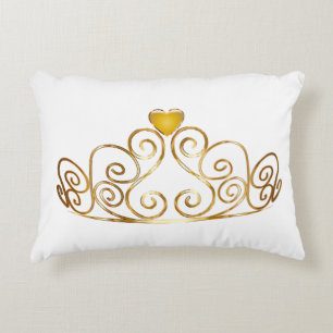 Gold Tiara Accent Pillow Accent Kussen