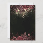 Gold Tiara, Confetti Bourgondische bloemen Quincea Kaart (Achterkant)