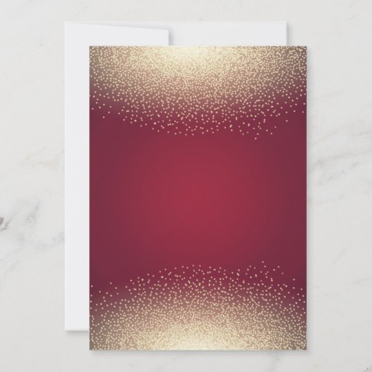 Gold Tiara Confetti Burgundy Sweet 16 Party Kaart (Achterkant)