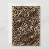 Gold Tiara, Diamonds Leopard Print Quinceañera Kaart (Achterkant)