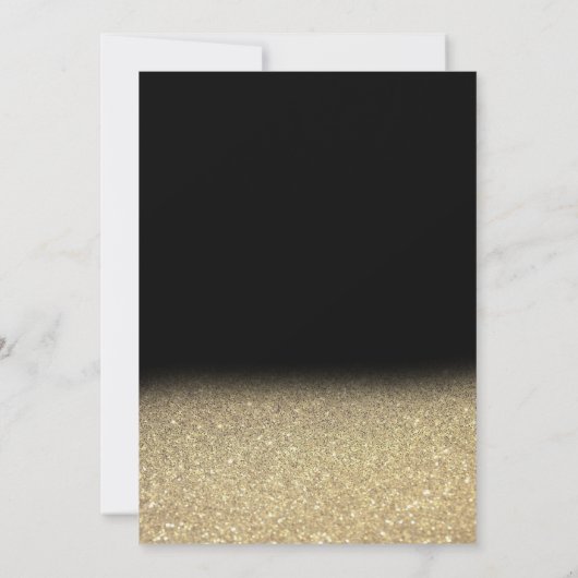 Gold Tiara Glitter Bokeh Ombre Sweet 16 Party Kaart (Achterkant)