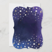 Gold Tiara Stars Blue Birthday Party Kaart (Achterkant)