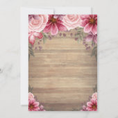 Gold Tiara, String Lights Flowers Wood Quinceañera Kaart (Achterkant)