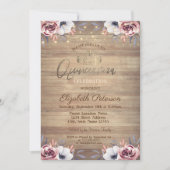 Gold Tiara, String Lights Rozen Wood Quinceañera Kaart (Voorkant)