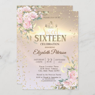 Gold Tiara Sweet Diamonds Flowers 16 Kaart