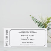 Gold Ticket Save the Date Invitations (Staand voorkant)