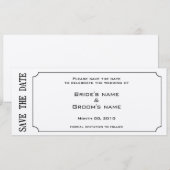 Gold Ticket Save the Date Invitations (Voorkant / Achterkant)