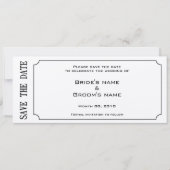 Gold Ticket Save the Date Invitations (Voorkant)