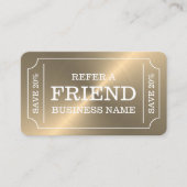 Gold Ticket Style Referral Kaart (Voorkant)