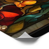 *~* Gold TIGER 5:4 AP68 Fantasy Glas in lood Poster (Hoek)