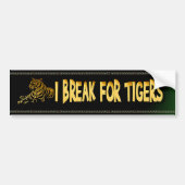Gold Tiger Bumpersticker (Voorkant)