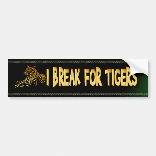 Gold Tiger Bumpersticker (Voorkant)