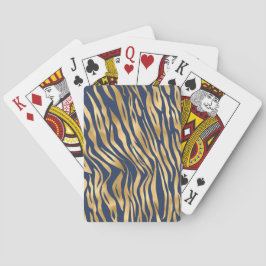 Gold Tiger Pattern Chic Stylish Pokerkaarten