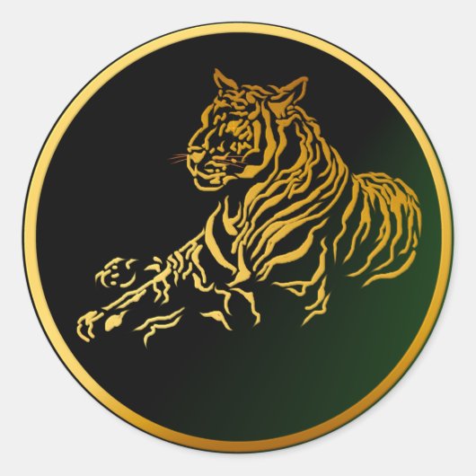 Gold Tiger Sticker (Voorkant)