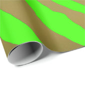 Gold Tiger Stripes Green Cadeaupapier (Rol Hoek)