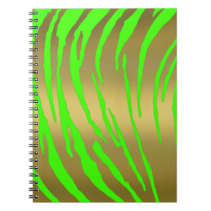 Gold Tiger Stripes Green Notitieboek