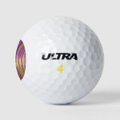 Gold Tiger Stripes Paars Golfballen (Logo)