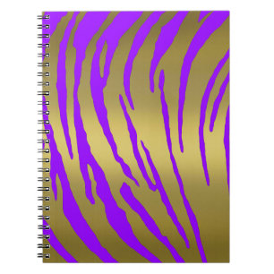 Gold Tiger Stripes Paars Notitieboek