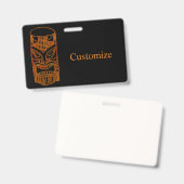 Gold Tiki Sculpture Thunder_Cove Badge (Voor- en achterkant)
