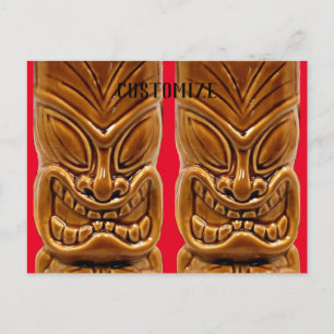 Gold Tiki Sculpture Thunder_Cove Briefkaart