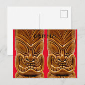 Gold Tiki Sculpture Thunder_Cove Briefkaart (Voorkant / Achterkant)