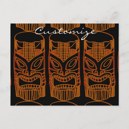 Gold Tiki Sculpture Thunder_Cove Briefkaart (Voorkant)