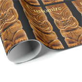 Gold Tiki Sculpture Thunder_Cove Cadeaupapier (Rol Hoek)