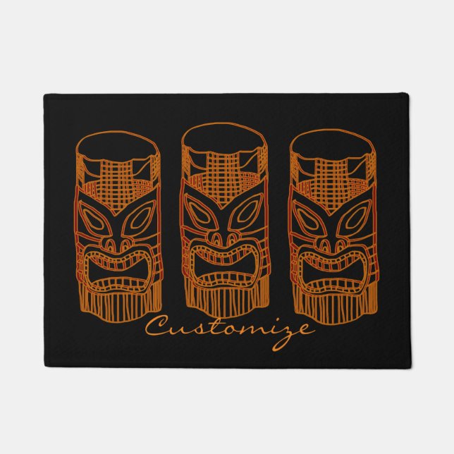 Gold Tiki Sculpture Thunder_Cove Doormat Deurmat (Voorkant)