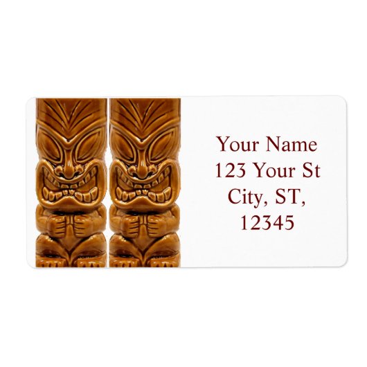 Gold Tiki Sculpture Thunder_Cove Etiket (Voorkant)