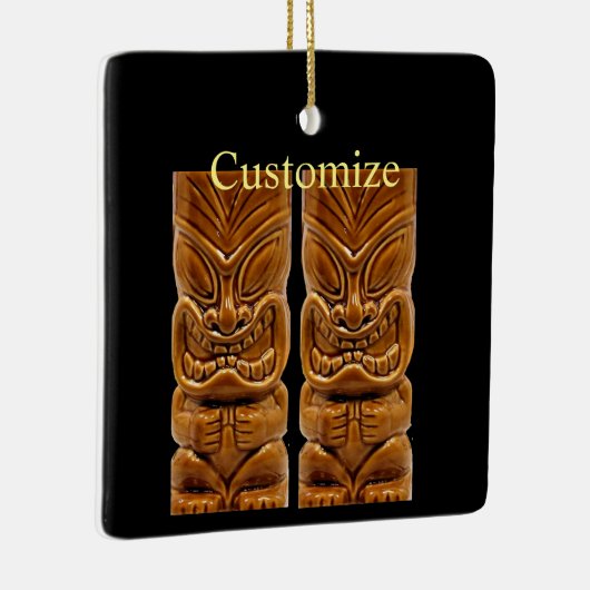 Gold Tiki Sculpture Thunder_Cove Keramisch Ornament (Rechts)