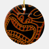 Gold Tiki Sculpture Thunder_Cove Keramisch Ornament (Achterkant)