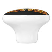 Gold Tiki Sculpture Thunder_Cove Keramische Knop (Zijkant)