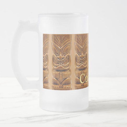 Gold Tiki Sculpture Thunder_Cove Matglas Bierpul (Links)