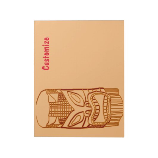 Gold Tiki Sculpture Thunder_Cove Notitieblok (Linkerzijde)