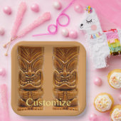 Gold Tiki Sculpture Thunder_Cove Papieren Bordje (Feest)