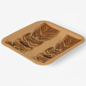 Gold Tiki Sculpture Thunder_Cove Papieren Bordje (Gebogen)